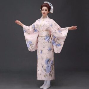 japansk kimono sateng dame