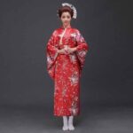 japansk kimono silke kvinner