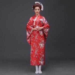 japansk kimono silke kvinner