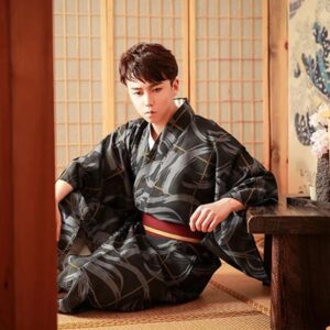 japansk lang kimono for menn