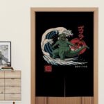 japansk noren godzilla surfer