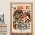 japansk noren kjokkengardin
