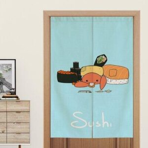 japansk noren sot sushi