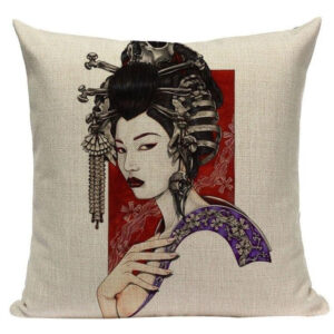 japansk putetrekk geisha kvinne