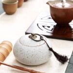 japansk teeske rund hvit
