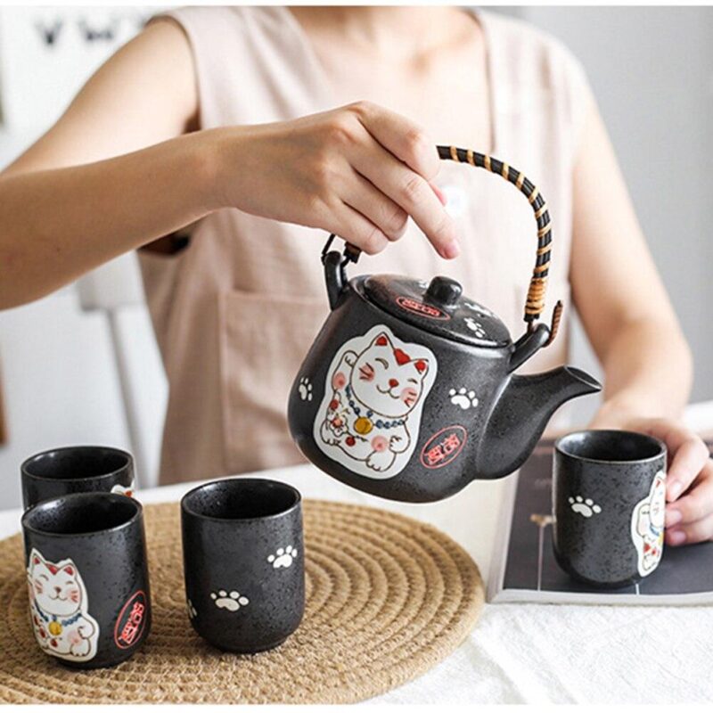 japansk teservise maneki neko