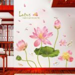japansk veggklistremerke lotusblomst