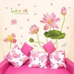 japansk veggklistremerke lotusblomst 2