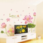 japansk veggklistremerke lotusblomst 3