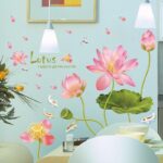 japansk veggklistremerke lotusblomst 4