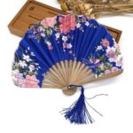 japansk vifte med blomster