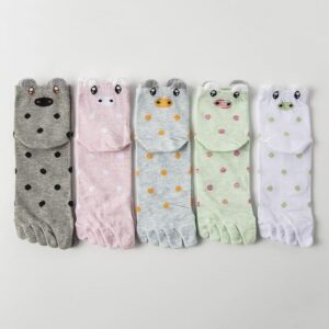 japanske 5 fingersokker gra