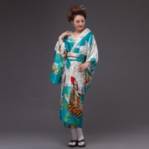 kimono lang bla tradisjonell
