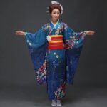 lang japansk bomullskimono