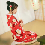 rod kimono kjole kvinne 3