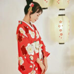rod kimono kjole kvinne 4