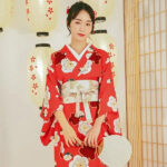 rod kimono kjole kvinne 5