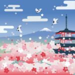 stoff med japansk kirsebaertre