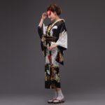 svart lang japansk kimono 3