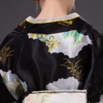 svart lang japansk kimono 7