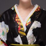 svart lang japansk kimono 8